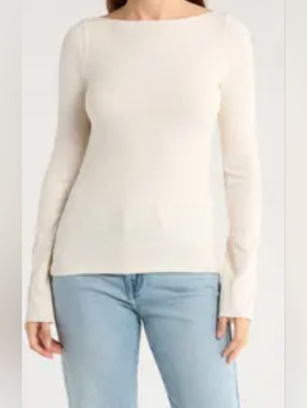 lululemon athletica Cream Long-Sleeve Boatneck Sweaters